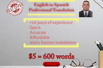 professionally translate english to spanish human translation