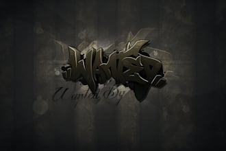 design any 3D Graffiti graphics work that you want