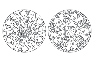 draw kids mandala design