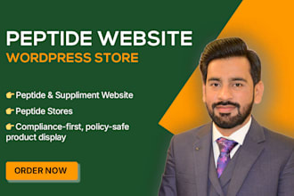 design a professional peptide website with woocommerce