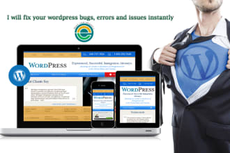 fix wordpress problems, bugs, errors and issues instantly