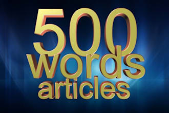 handwrite with care, one original, absolutely UNIQUE 500 words article on any given niche, perfect for your seo campaign