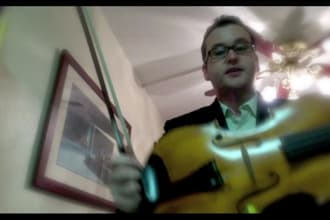 play happy birthday on my violin/viola for a loved on video and upload it to YouTube