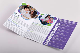 design professional dl, bifold or trifold brochure