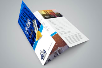 do clean trifold brochure or flyer design