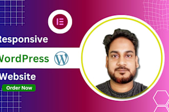create a responsive wordpress website or landing page with elementor pro