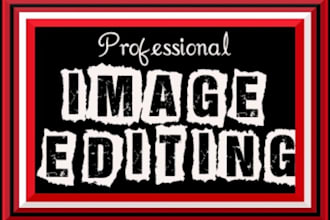 perform light edits on 5 photos, images, logos or graphics