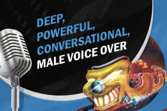 deliver a deep american male voice over