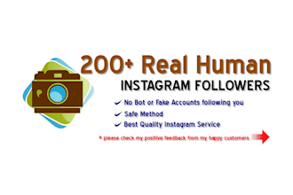 get 200 REAL human instagram followers that are active and comment not fake