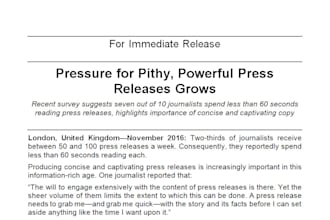write a compelling, concise Press Release