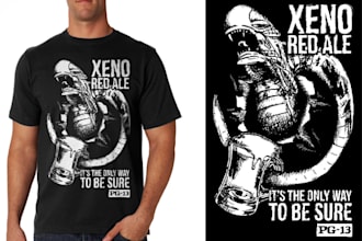 hand draw a tshirt design for you ready for print