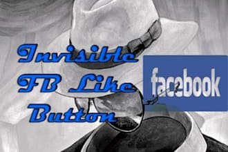 give you invisible Facebook like button Script