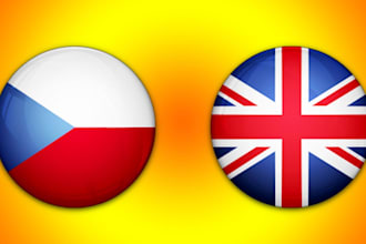 translate English to Czech 500 words
