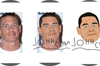 badly draw a silly, cartoony portrait of you