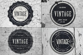 create an retro vintage logo