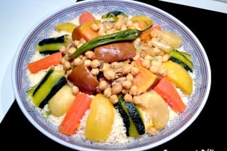 write your name in the Moroccan couscous