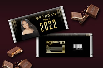 customize chocolate bar wrapper perfect for your parties