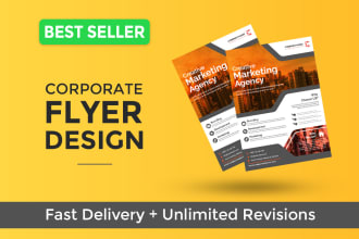 design professional business and corporate flyer