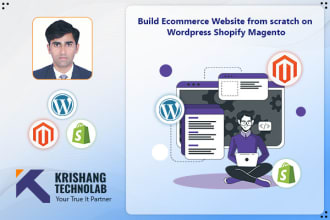 design custom site from scratch on wp magento shopify