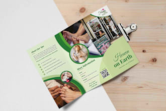 do brochure and flyer design, bifold, trifold in 20 hours