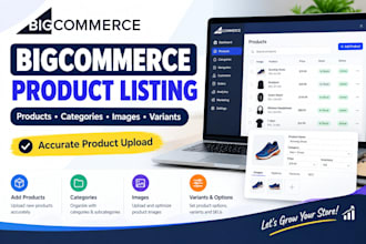 add products to bigcommerce with categories, images and variants