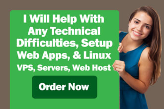 it supports and sets services for web apps and vps servers