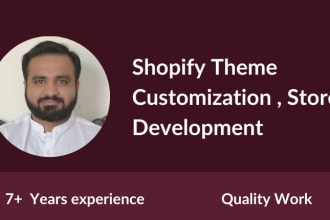 create customize and fix shopify website