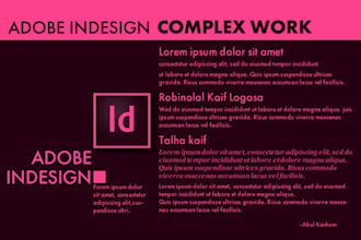 do adobe indesign complex project