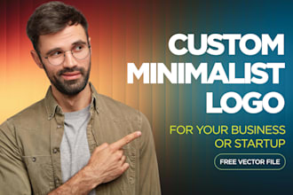 design a custom minimalist logo for your business or startup