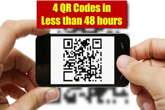 create 4 QR codes in less than 48 hours
