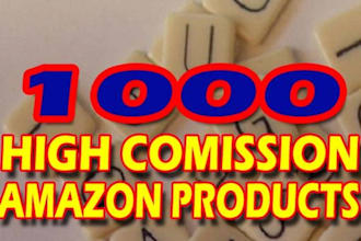 provide over 1000 my Top Selling AMAZON Products List with High Commission and Discounted Price