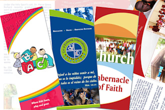design a creative bifold or trifold brochure