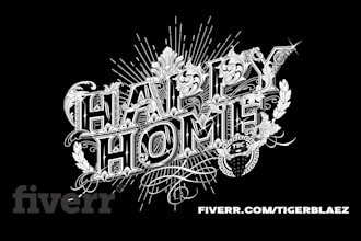 make classy baroque lettering design graphics