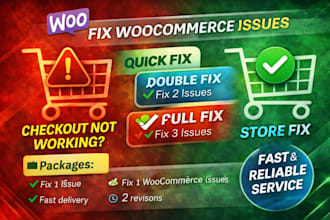 fix woocommerce errors or issues