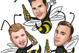 draw funny cartoon portrait of you