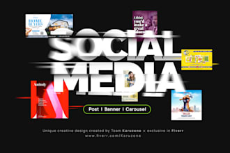 do modern social media post, banner and cover designs