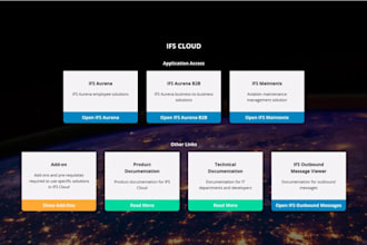 provide ifs cloud or app 10 with database technical support