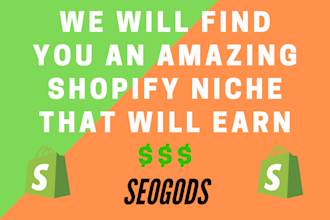 find you a killer shopify niche that generates huge profits
