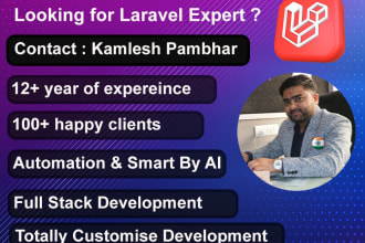 your PHP laravel developer, website developer with full stack development
