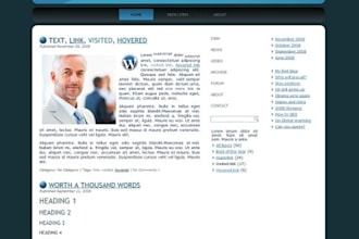 create a fantastic WordPress template, widget ready, W3 valid, clean code and fast loading