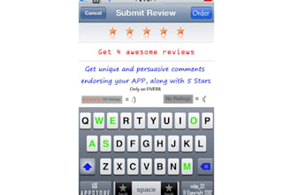 give 4 awesome reviews for your iPhone/iPad app