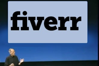 make this 30 second video of steve jobs talking in on the big screen you i could put your logo or video
