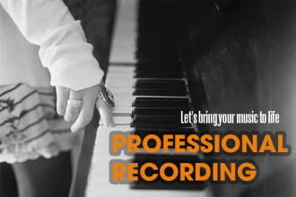 record a piano midi or wav24bit or mp3 track