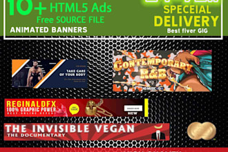design a fancy animated HTML5 banner in 24hrs
