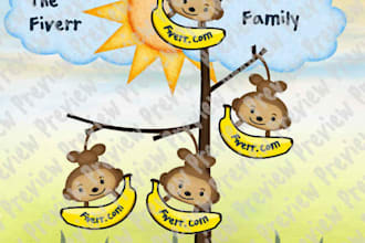 create a cute family tree page for your kids