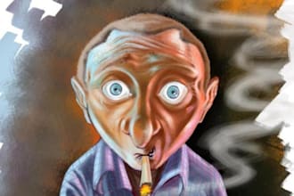 draw a cool and funny caricature of you or your pet