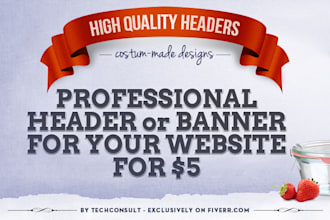 design a Professional Header or Banner for your website