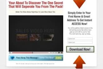 create you a modern professional video squeeze page
