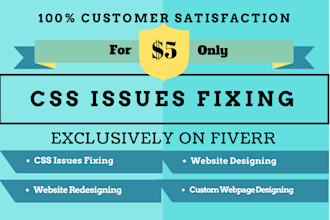 fix issues in css and customize your webpage