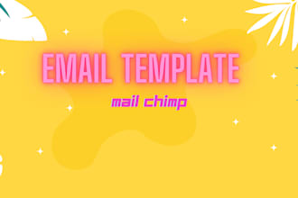 design a responsive HTML email template or newsletter for mailchimp